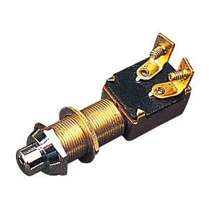 Sea-Dog Momentary Push Button Switch - Stamped Brass - 420420-1