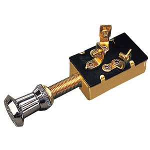 Sea-Dog 3 Position 1 Circuit Push-Pull Switch - Stamped Brass - 420410-1