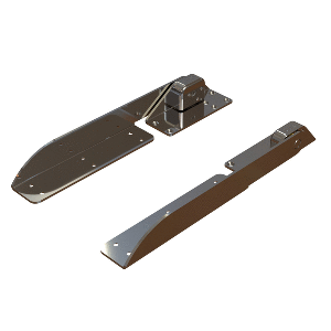 TACO-Marine-TACO-Command-Ratchet-Hinge---18-1-2inch---316-Stainless-Steel-Polished-w-Hard-Stop---H25-0048 H25-0048