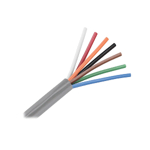 Pacer Unshielded 7 Conductor Cable - 100' - 18/7 AWG - White, Red, Orange, Black, Brown, Green, &amp; Blue