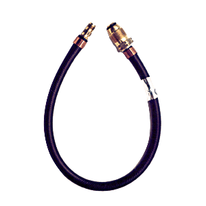Trident Marine 20" Pigtail Hose Male Fitting x 1/4" Male Inverted Flare Fitting