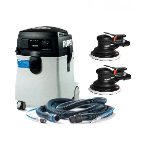 RUPES S245 Portable Vacuum Long Hose Kit w/(2) RH356A Skorpio Sander