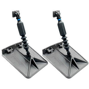 Smart Tabs SX Trim Tabs by Lectrotab 9.5" x 10" f/18'-22' Boats w/80lb Actuators - 150-240HP - Gunmetal Grey