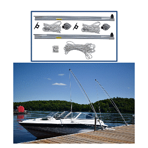 Dock Edge Supreme EZ-Stow Mooring Whips - 10' - 4,000lbs - Up to 21'