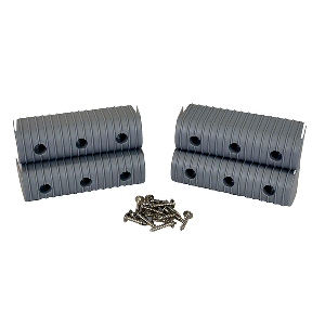 Caliber BunkWrap End Cap 2x6" Grey Accessory Kit w/Stainless Steel Hardware *4-Pack