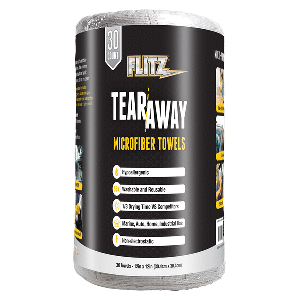 Flitz 12" x 12" Tear-Away Microfiber Towels - Grey *30-Pack