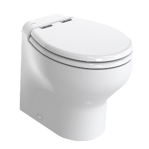 Thetford Silence Plus 2G w/.Wood Polyester Soft Close Seat & Standard Solenoid - High, White - 24V
