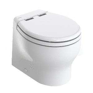 Thetford Silence 2G w/Wood Polyester Soft Close Seat & Standard Solenoid - Short, White, 12V