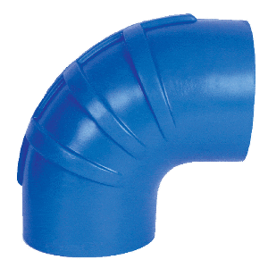 Trident Marine 5" ID 90 Degree Blue Silicon Wet Exhaust Elbow