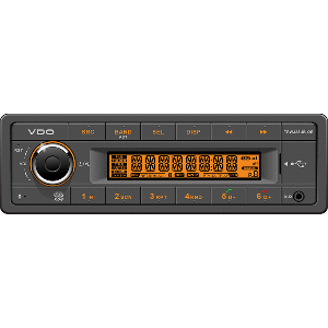VDO 24V Radio w/FM RDS Tuner MP3/WMA/USB/Bluetooth - Orange Illumination