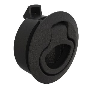 Southco Push-to-Close Latch, Medium Size, No Restriction, 7 - 12mm Grip, Plastic, Natural - Black