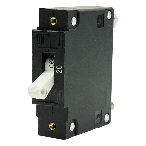 Egis C Series White Toggle Panel Mount Circuit Breaker - Single Pole 20A