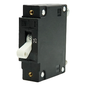 Egis C Series White Toggle Panel Mount Circuit Breaker - Single Pole 25A