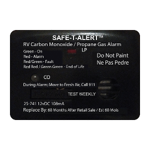 Safe-T-Alert 25 Series Surface Mount Dual Carbon Monoxide/Propane Alarm - 12V Hardwire - Black