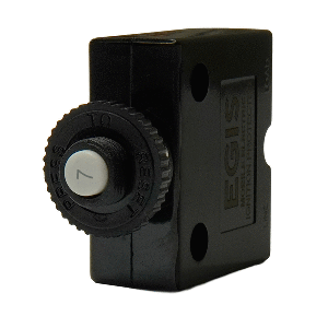 Egis 7A Push Button Panel Mount Circuit Breaker - Spade Terminal