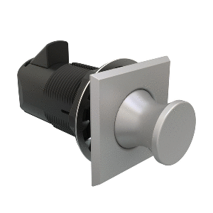 Southco Push-To-Close Latch - Square Housing - Satin Housing - Satin Knob