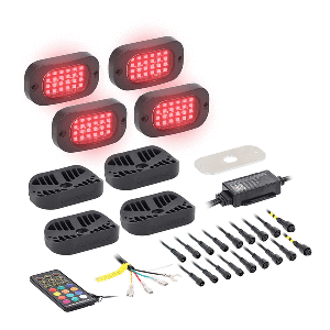 HEISE RGB Wide Angle Rock Light Kit *4-Pack