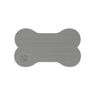 SeaDek Dog Bowl Mat - Storm Grey/Black - Medium - 12.5" x 24"