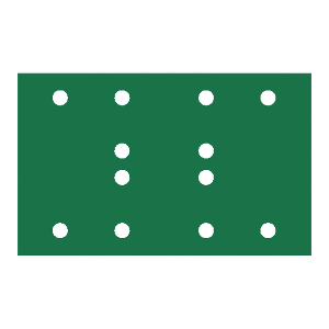 RUPES PROCUT Film Abrasive Sheet 80mm x130mm (3.15" x 5.1") - 12 Holes - P60 Grit *Box of 100pcs