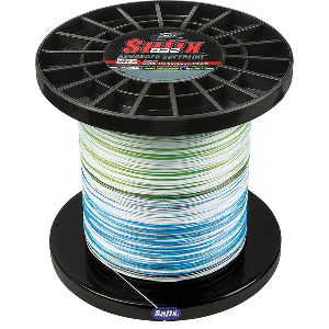 Sufix 832 Advanced Superline&reg; Bulk Metered 3500yds, 80lb, White - Neon Lime - Blue