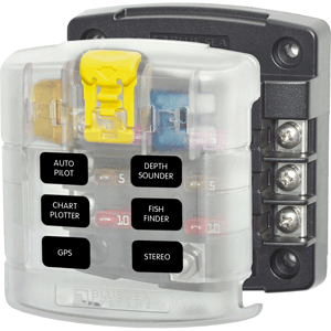Blue Sea Systems Blue Sea 5028 ST Blade Fuse Block w/ Cover - 6 Circuit without Negative Bus