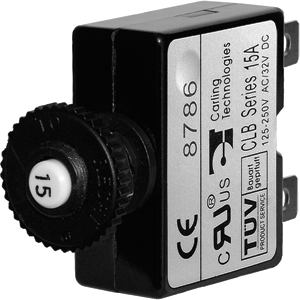 Blue Sea Systems Blue Sea 7056 15A Push Button Thermal with Quick Connect Terminals