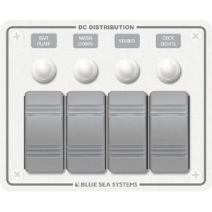 Blue Sea Systems Blue Sea 8272 Water Resistant Panel - 4 Position - White - Horizontal Mount