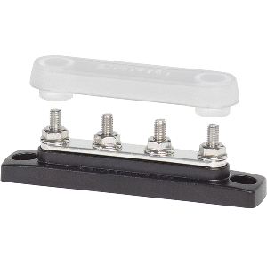 Blue Sea Systems Blue Sea 2315 MiniBus 100 Ampere Common BusBar 4 x 10-32 Stud Terminal with Cover