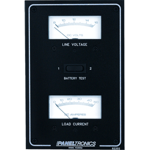 Paneltronics Standard DC Meter Panel w/Voltmeter & Ammeter - 9982202B
