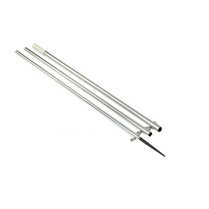 Lee's 16' MKII Bright Silver Pole with Black Spike 1-3/8