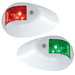 PERKO LED SIDE LIGHTS 12V RED / GREEN W/ WHITE HOUSING Part Number: 0602DP1WHT
