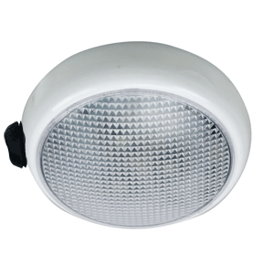 Perko Round Surface Mount LED Dome Light - White Powder Coat - w/ Switch - 1356DP0WHT