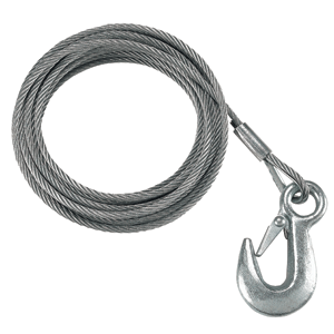 Fulton 3/16" x 25’ Galvanized Winch Cable - 4,200 lbs. Breaking Strength - WC325 0100