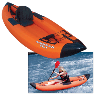 AIRHEAD Watersports AIRHEAD Travel Kayak Deluxe 9’ 9" 1 Person Inflatable Kayak - AHTK-1