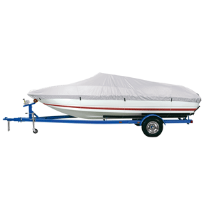 Dallas Manufacturing Co. Reflective Polyester Boat Cover A - Fits 14’-16’ V-Hull Fishing Boats - Beam Width to 68" - BC1301A