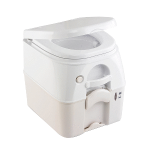 DOMETIC Dometic - SeaLand 975MSD Portable Toilet 5.0 Gallon - Tan w/ Brackets - 301197502