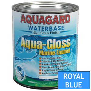 Aquagard Aqua Gloss Waterbased Enamel - 1Qt - Royal Blue - 80006