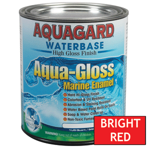 Aquagard Aqua Gloss Waterbased Enamel - 1Qt - Bright Red - 80002