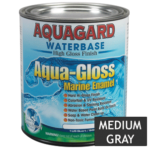 Aquagard Aqua Gloss Waterbased Enamel - 1Qt - Medium Grey - 80018