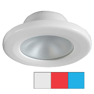 i2Systems Apeiron A3120 Screw Mount Light - Red| Cool White & Blue - White Finish