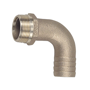 Perko 1^ Pipe to Hose Adapter 90 Degree Bronze MADE IN THE USA