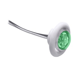 Innovative Lighting LED Bulkhead/Livewell Light "The Shortie" Green LED w/ White Grommet - 011-3540-7
