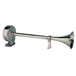 Schmitt & Ongaro Deluxe All-Stainless Single Trumpet Horn - 12V