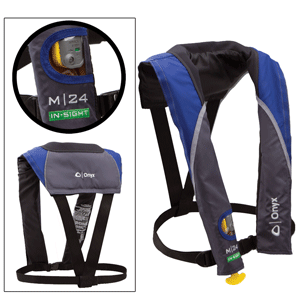 Onyx Outdoor Onyx M 24 In-Sight Manual Inflatable Life Jacket - Blue - 131300-500-004-12