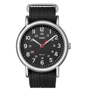 Timex Weekender Slip-Thru Watch - Black/Black - T2N647