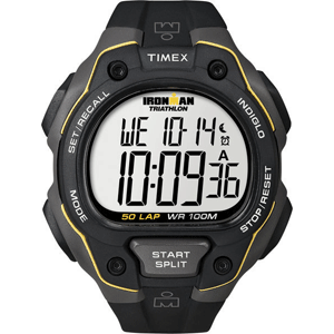 Timex Ironman 50 Lap Watch - Black/Yellow - T5K494