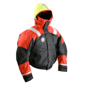 First Watch AB-1100 Flotation Bomber Jacket - Red/Black - Small - AB-1100-RB-S