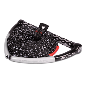 AIRHEAD Watersports AIRHEAD Bling Stealth Wakeboard Rope - 75’ 5-Section - AHWR-11BL