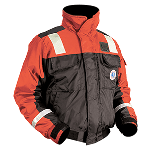 Mustang Survival Mustang Classic Bomber Jacket w/SOLAS Tape - Small - Orange/Black - MJ6214T1-S-OR/BK