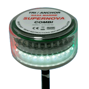 Clipper Supernova Combi LED Tricolor Masthead Anchor Light - CL-CTC